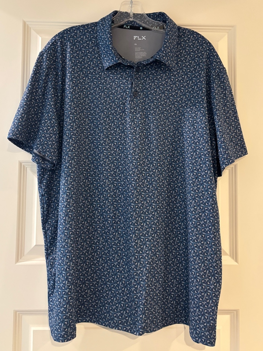 Men’s FLX Blue Short-Sleeve Polo Shirt